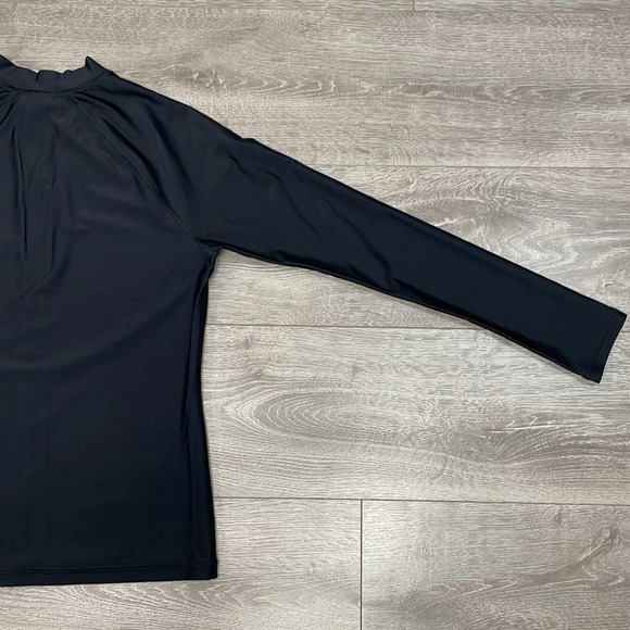 NWOT Speedo PowerFlex Eco Long Sleeve Full Zip Rashguard Swim Shirt Black M - Picture 16 of 16